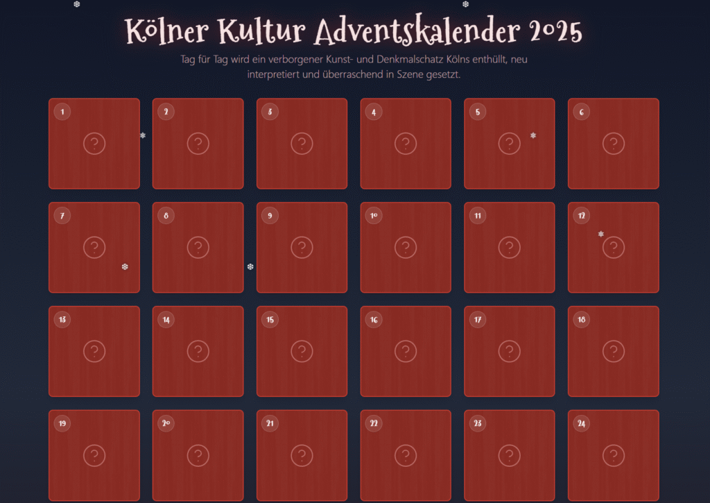 Cologne Culture Advent Calendar 2025